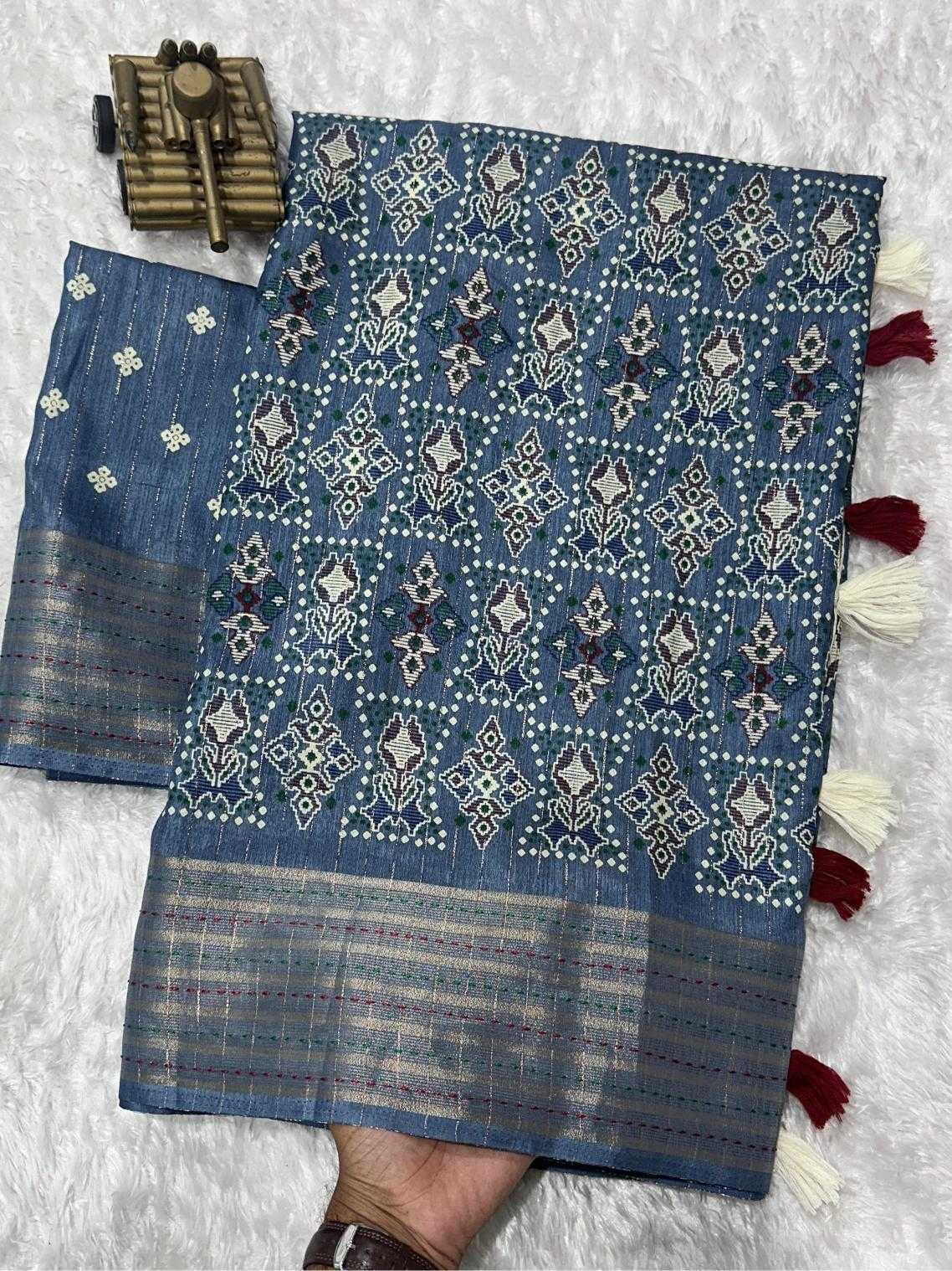 Ynf Muslin Cotton KESH500 Shivali Sarees Wholesale Printed Sarees Ajrakh Sarees Cotton Sarees Manufacturer
