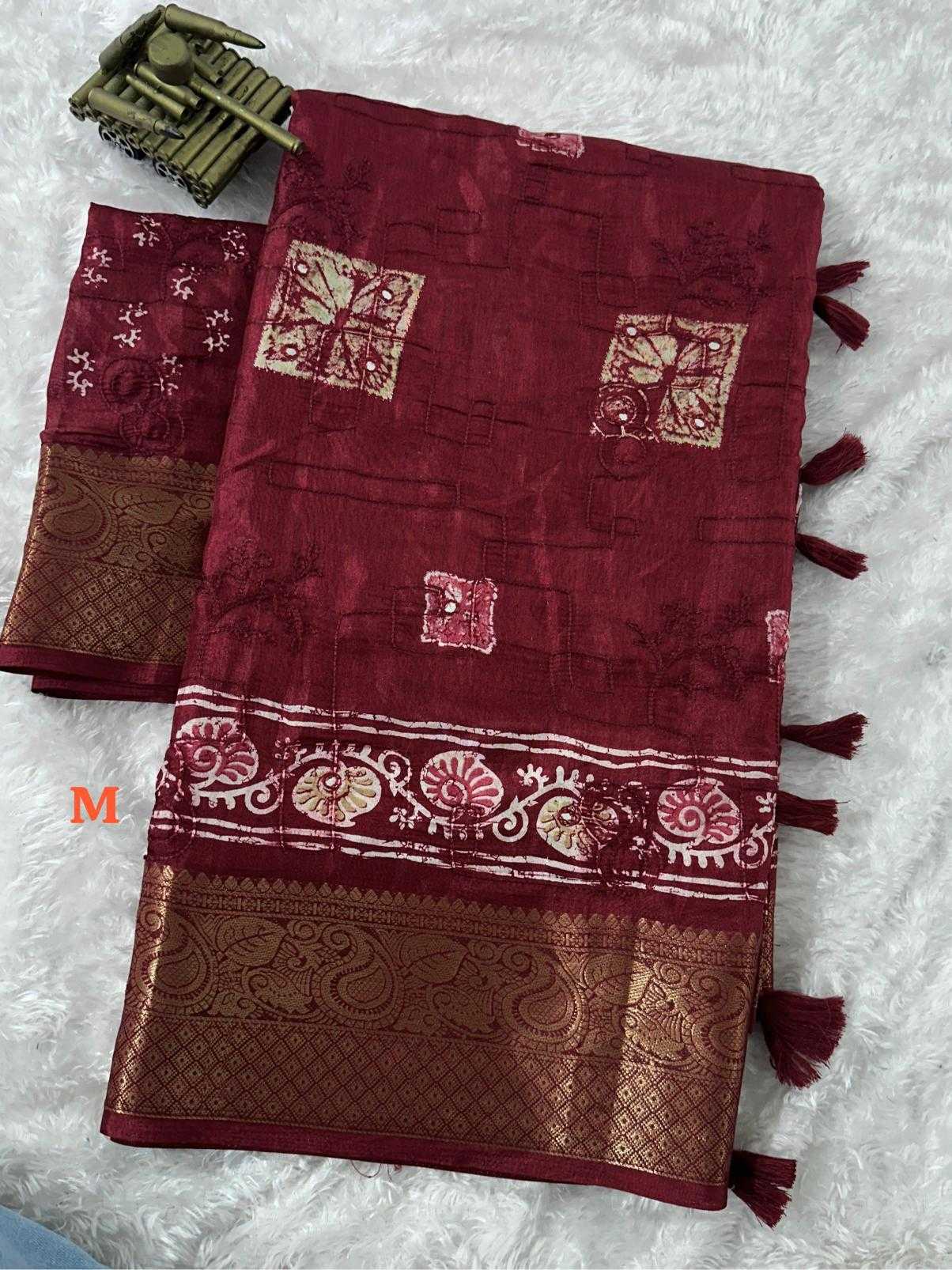 Ynf Muslin Cotton KESH500 Sibori Sarees Wholesale Printed Sarees Mirror Work Saree Cotton Sarees Manufacturer
