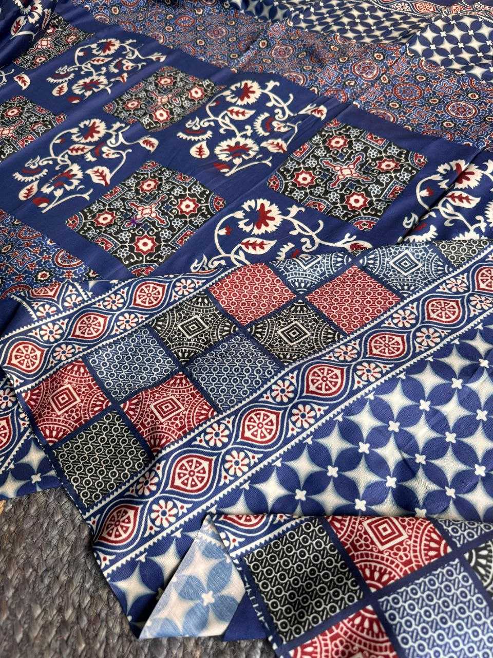 Ynf Muslin Cotton KESH518 4326 Sarees Wholesale Printed Sarees Ajrakh Sarees Office Wear Sarees Manufacturer