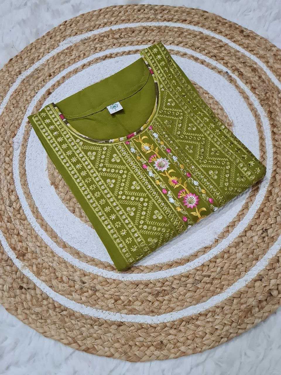 Ynf Muslin Cotton KESH529 SOMYA Kurti Wholesale Cotton Kurtis Embroidered Kurtis Manufacturer