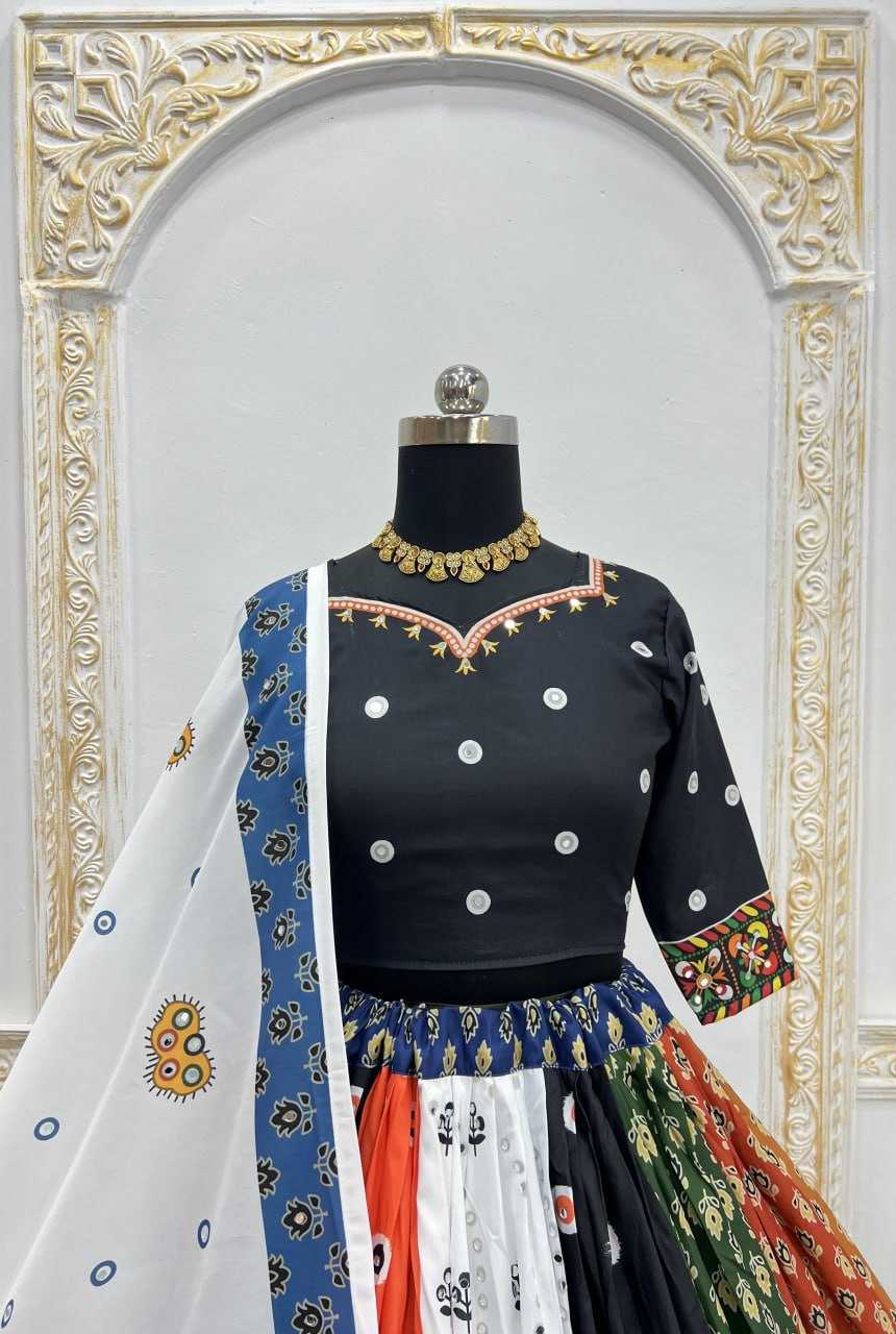 Ynf Muslin Cotton RIN207 1542 Lehengas Wholesale Printed Lehenga Mirror Work Lehenga Manufacturer