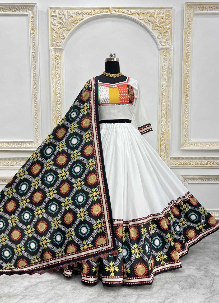 Ynf Muslin Cotton RIN207 1543 Lehengas Festive Collections Wholesale Fancy Lehenga Printed Lehenga Mirror Work Lehenga Navratri Chaniya Choli Manufacturer