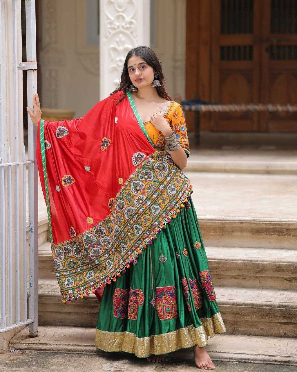 Ynf Muslin Cotton RIN207 1560 Lehengas Festive Collections Wholesale Mirror Work Lehenga Navratri Chaniya Choli Manufacturer