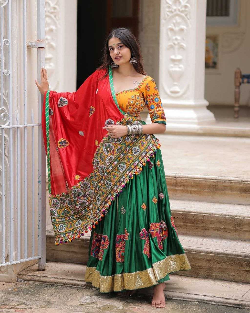 Ynf Muslin Cotton RIN207 1560 Lehengas Festive Collections Wholesale Mirror Work Lehenga Navratri Chaniya Choli Manufacturer