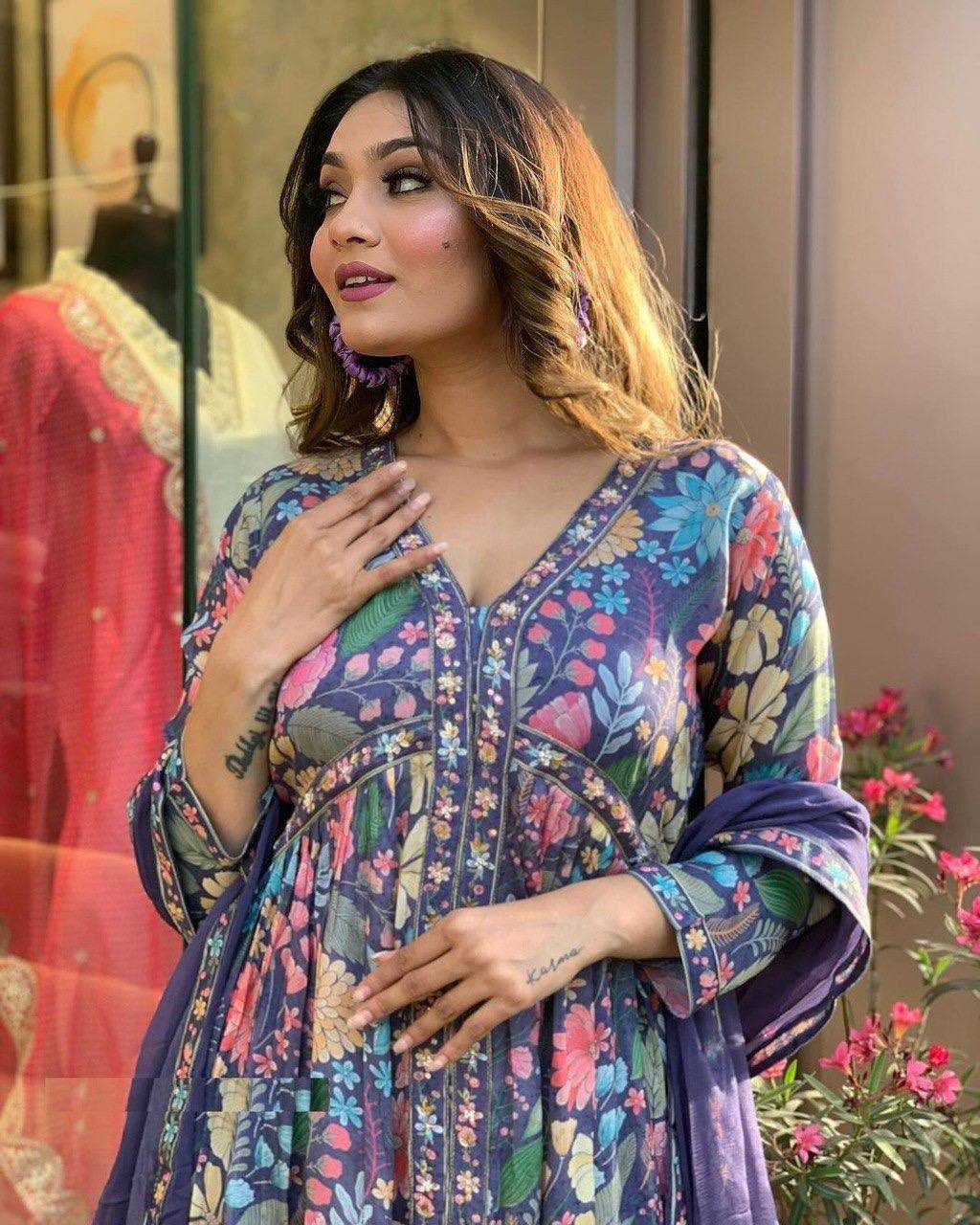 Ynf Muslin KESH526 G28 Suits & Dresses Wholesale Embroidery Suits Anarkali Suits Party wear suits Manufacturer
