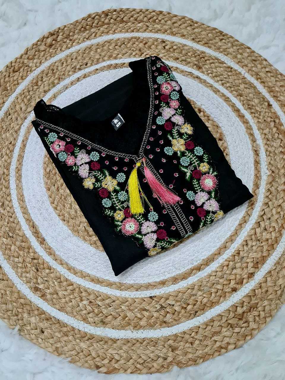 Ynf Muslin KESH529 KAJAL Kurti Wholesale Casual Kurtis Festive Kurtis Party Wear Kurtis Embroidered Kurtis A-Line Kurtis Manufacturer