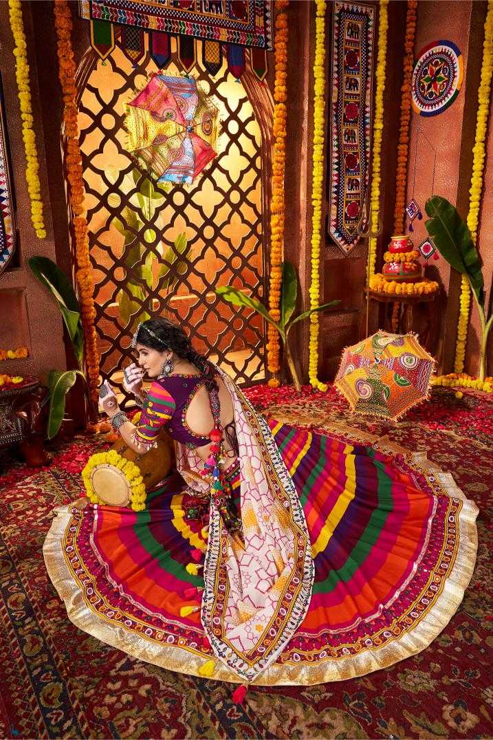 Ynf Muslin RIN202 11053 Lehengas Festive Collections Wholesale Printed Lehenga Mirror Work Lehenga Navratri Chaniya Choli Manufacturer
