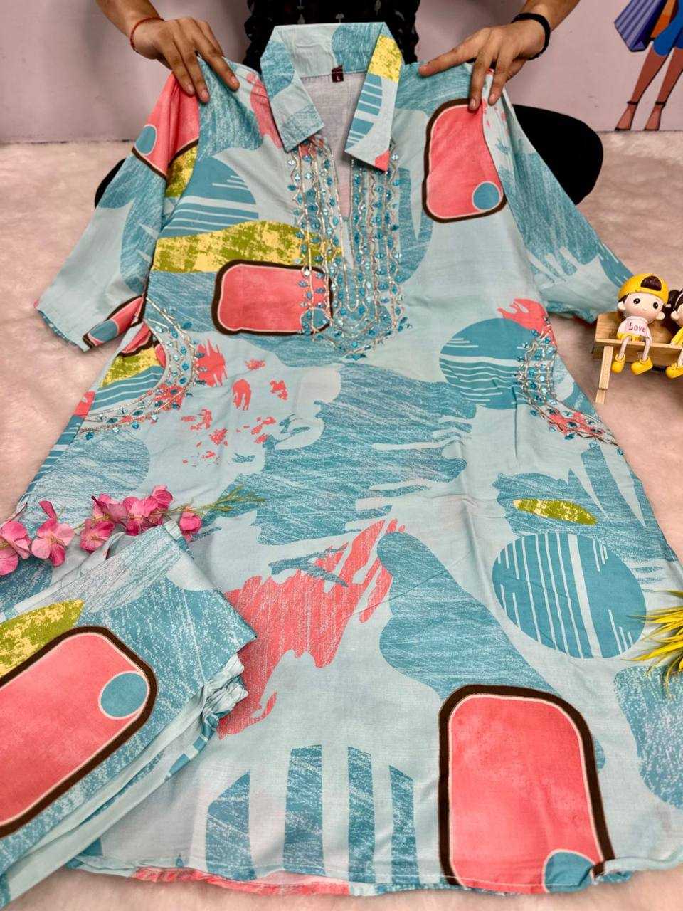 Ynf Muslin Silk KESH531 1032 Kurti Wholesale Festive Kurtis Embroidered Kurtis Kurti With Palazzo Kurtis With Pockets Manufacturer
