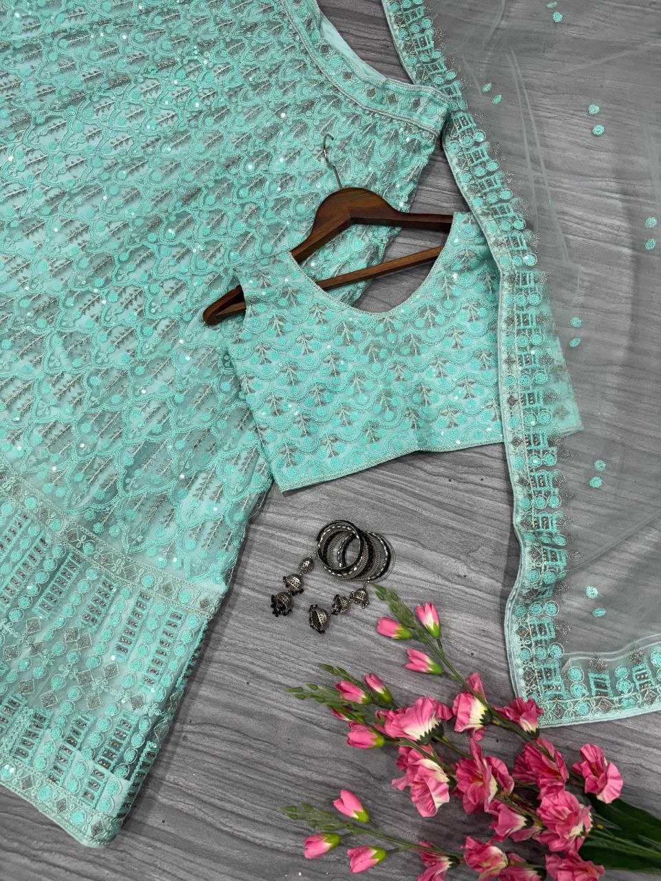 Ynf Net KESH508 1018 Lehengas Wholesale Designer Lehenga Net Fancy Lehenga Embroidered Lehenga Manufacturer