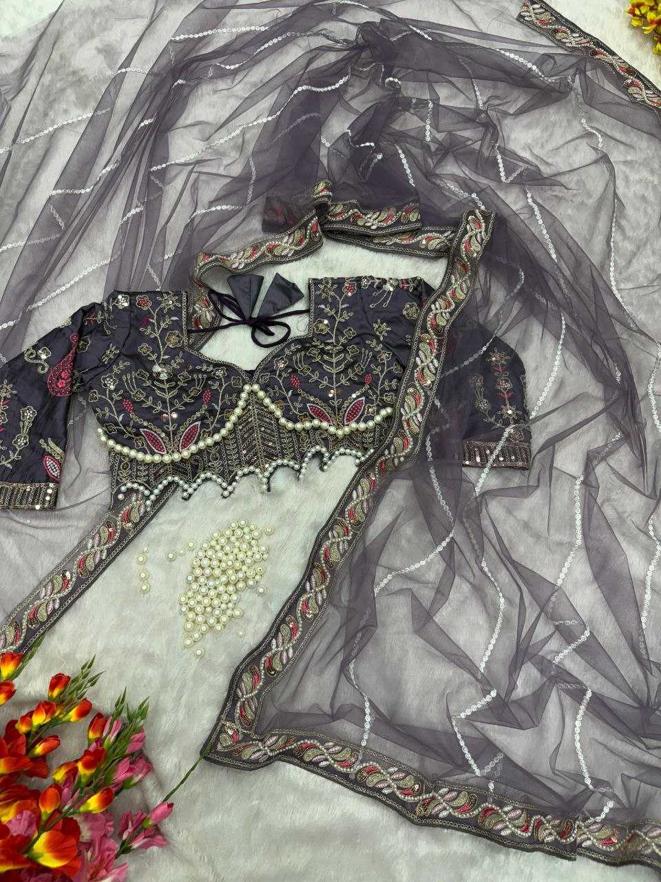 Ynf Net KESH508 60 Sarees Wholesale Net Sarees Sequins Work Saree Manufacturer
