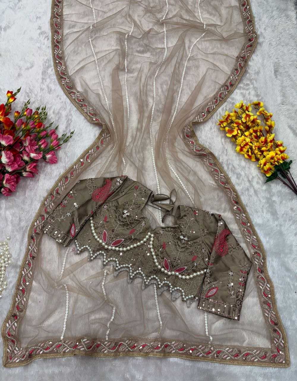 Ynf Net KESH508 60 Sarees Wholesale Net Sarees Sequins Work Saree Manufacturer