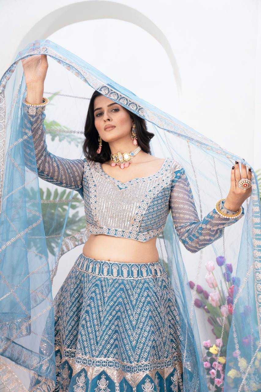 Ynf Net KESH533 5102 Lehengas Wholesale Fancy Lehenga Wedding Lehenga Embroidered Lehenga Sequins Lehenga Lehenga With Cancan Manufacturer