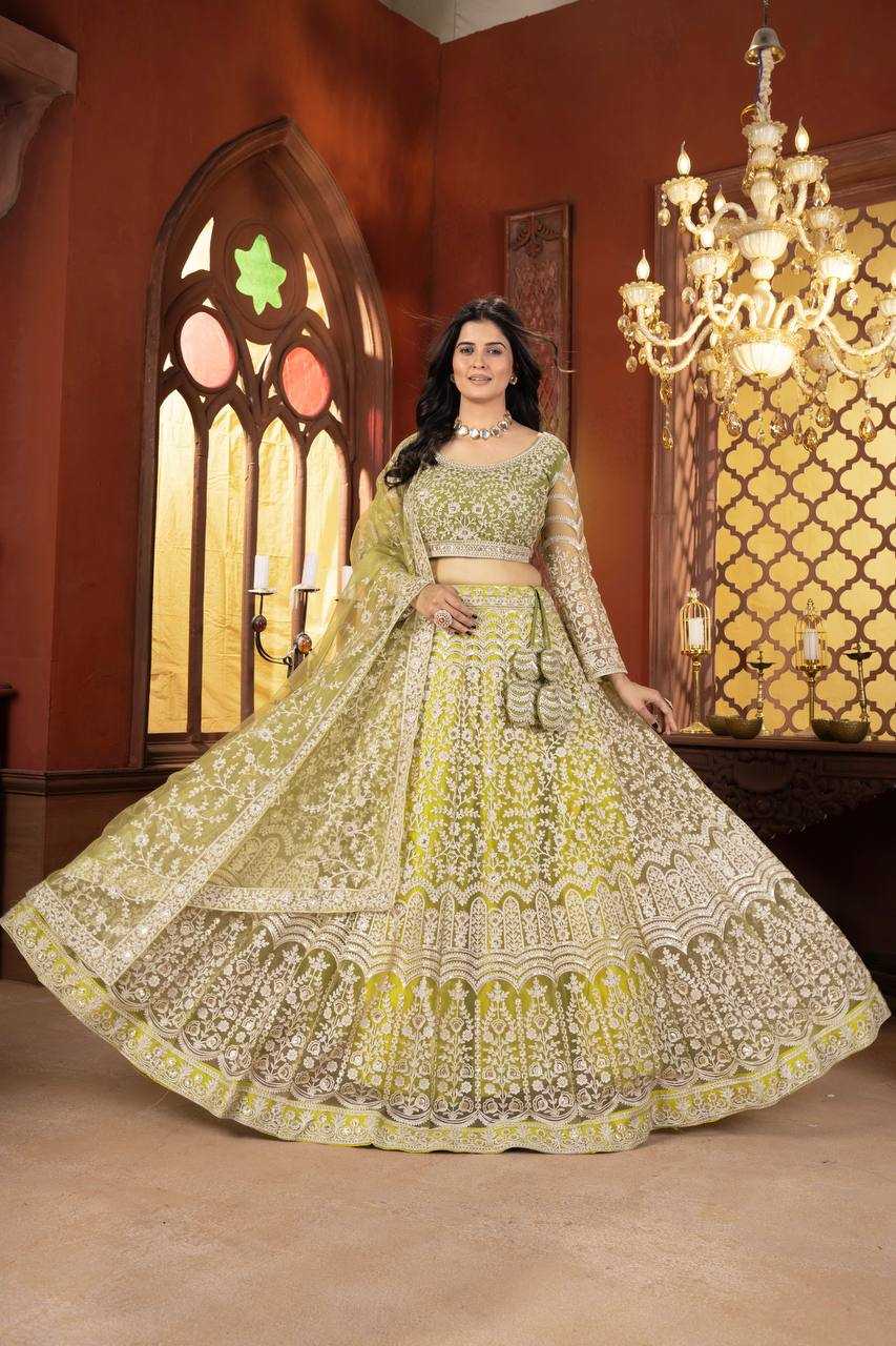 Ynf Net KESH533 5103 Lehengas Wholesale Fancy Lehenga Embroidered Lehenga Lehenga For Engagement Sequins Lehenga Lehenga With Cancan Manufacturer