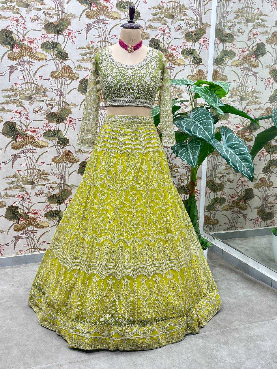 Ynf Net KESH533 5103 Lehengas Wholesale Fancy Lehenga Embroidered Lehenga Lehenga For Engagement Sequins Lehenga Lehenga With Cancan Manufacturer
