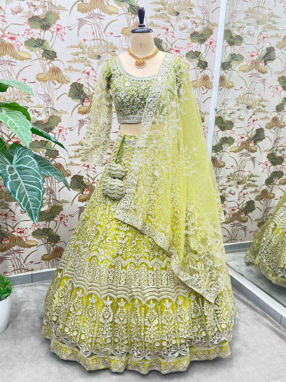 Ynf Net KESH533 5103 Lehengas Wholesale Fancy Lehenga Embroidered Lehenga Lehenga For Engagement Sequins Lehenga Lehenga With Cancan Manufacturer