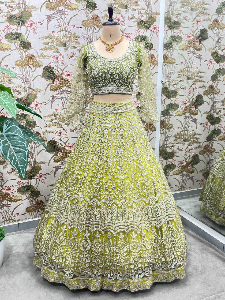 Ynf Net KESH533 5103 Lehengas Wholesale Fancy Lehenga Embroidered Lehenga Lehenga For Engagement Sequins Lehenga Lehenga With Cancan Manufacturer