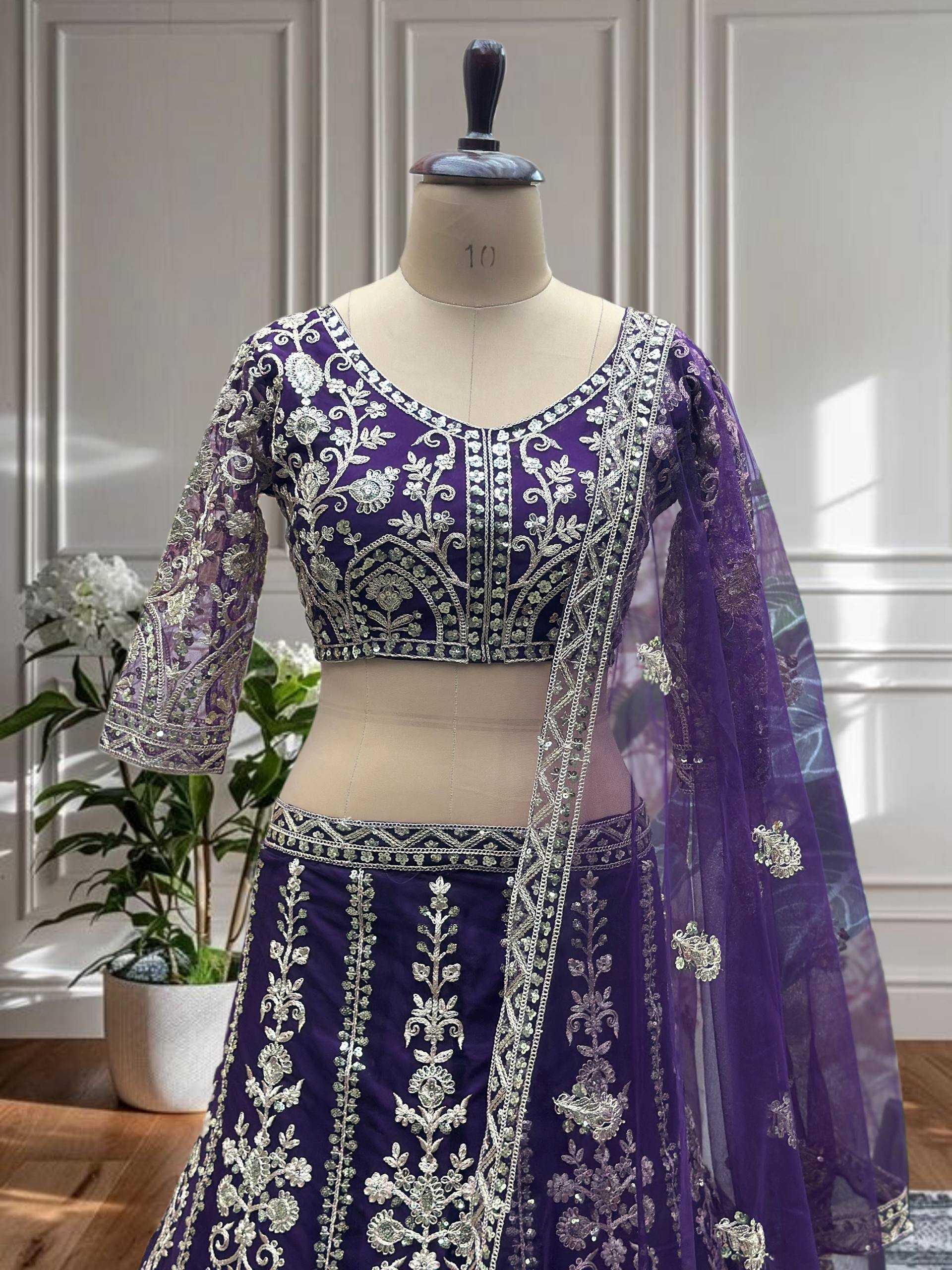 Ynf Net KESH533 5126 Lehengas Wholesale Fancy Lehenga Embroidered Lehenga Sequins Lehenga Lehenga With Cancan Manufacturer