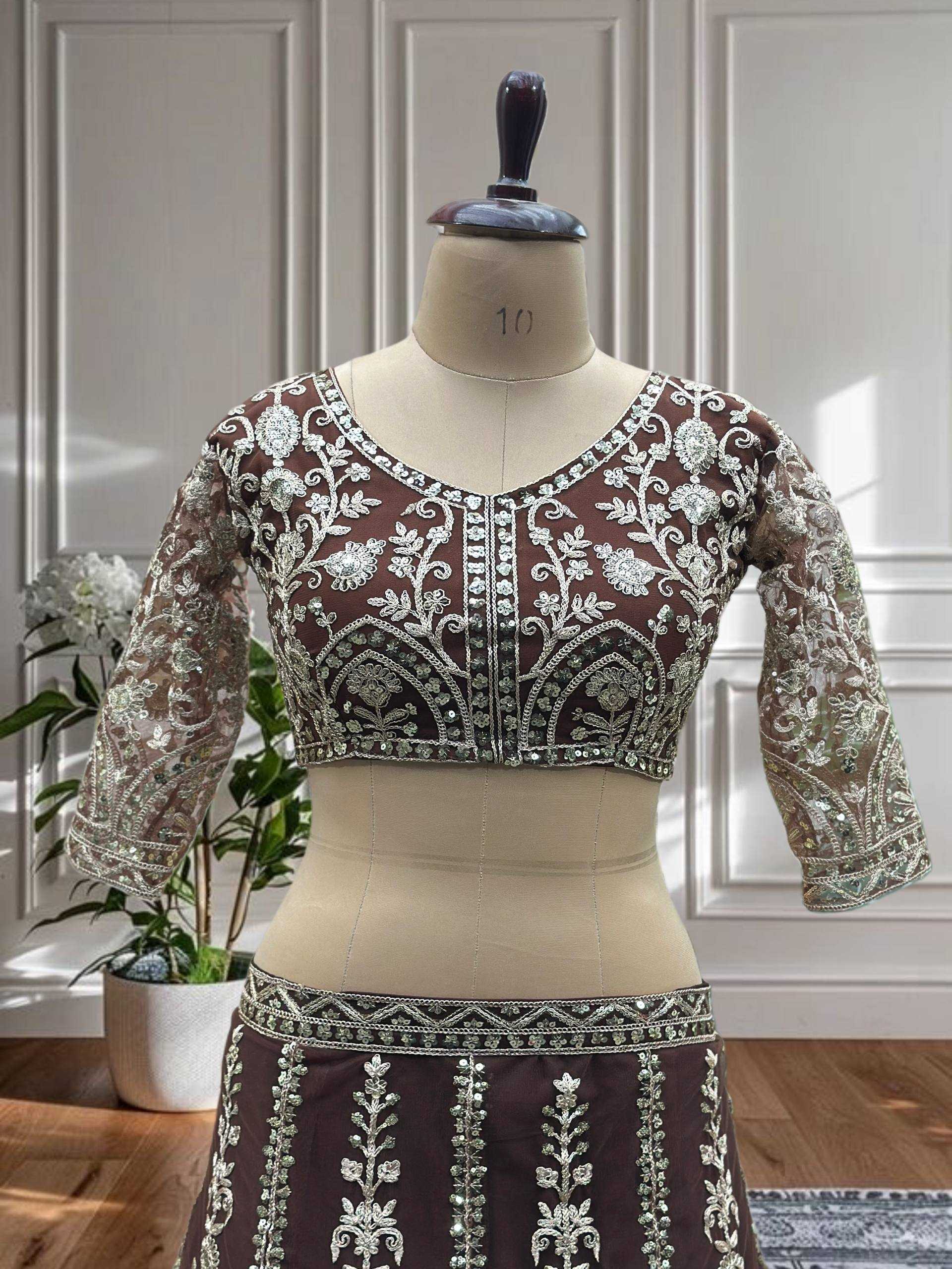 Ynf Net KESH533 5126 Lehengas Wholesale Fancy Lehenga Embroidered Lehenga Sequins Lehenga Lehenga With Cancan Manufacturer