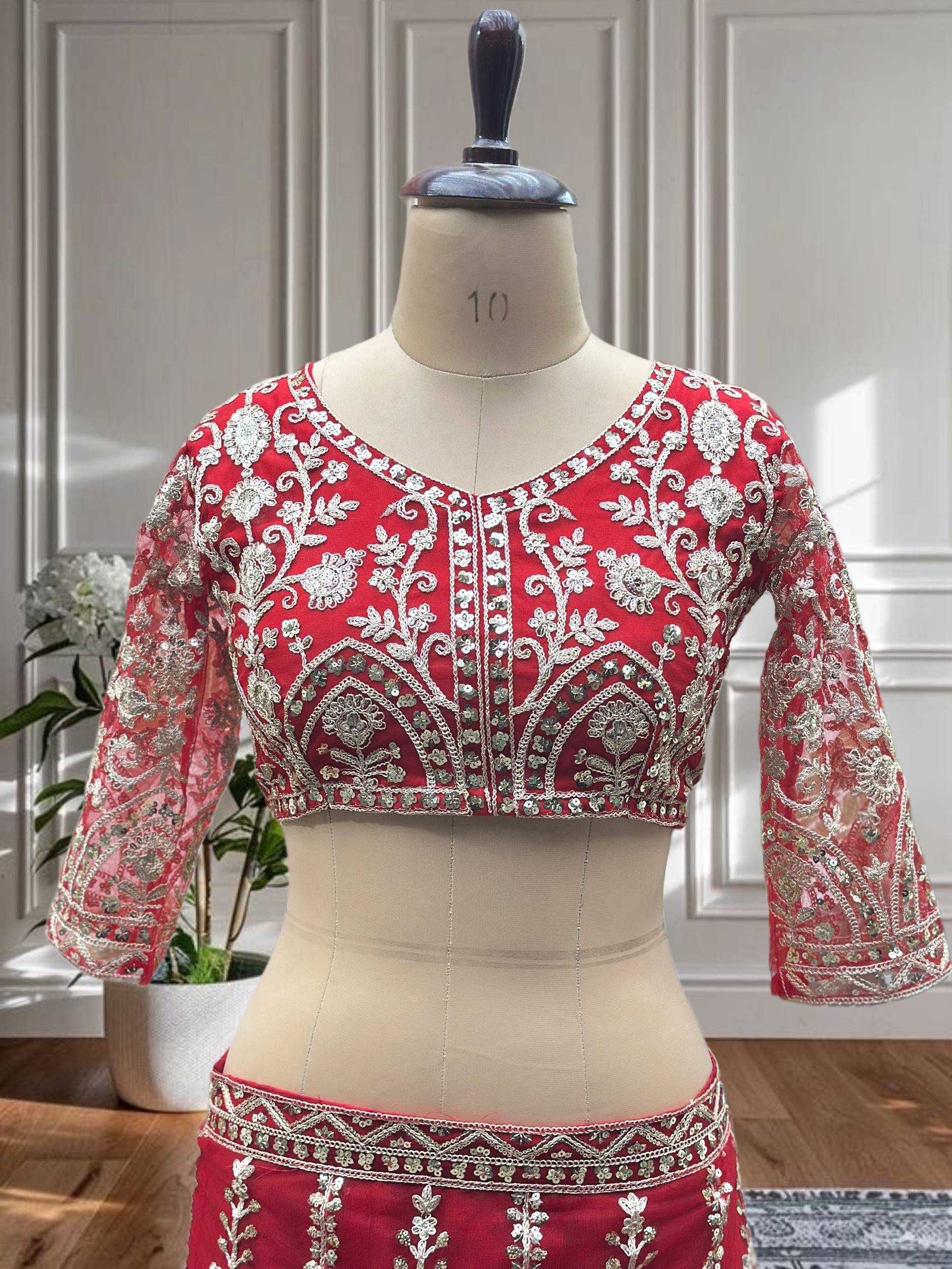 Ynf Net KESH533 5126 Lehengas Wholesale Fancy Lehenga Embroidered Lehenga Sequins Lehenga Lehenga With Cancan Manufacturer