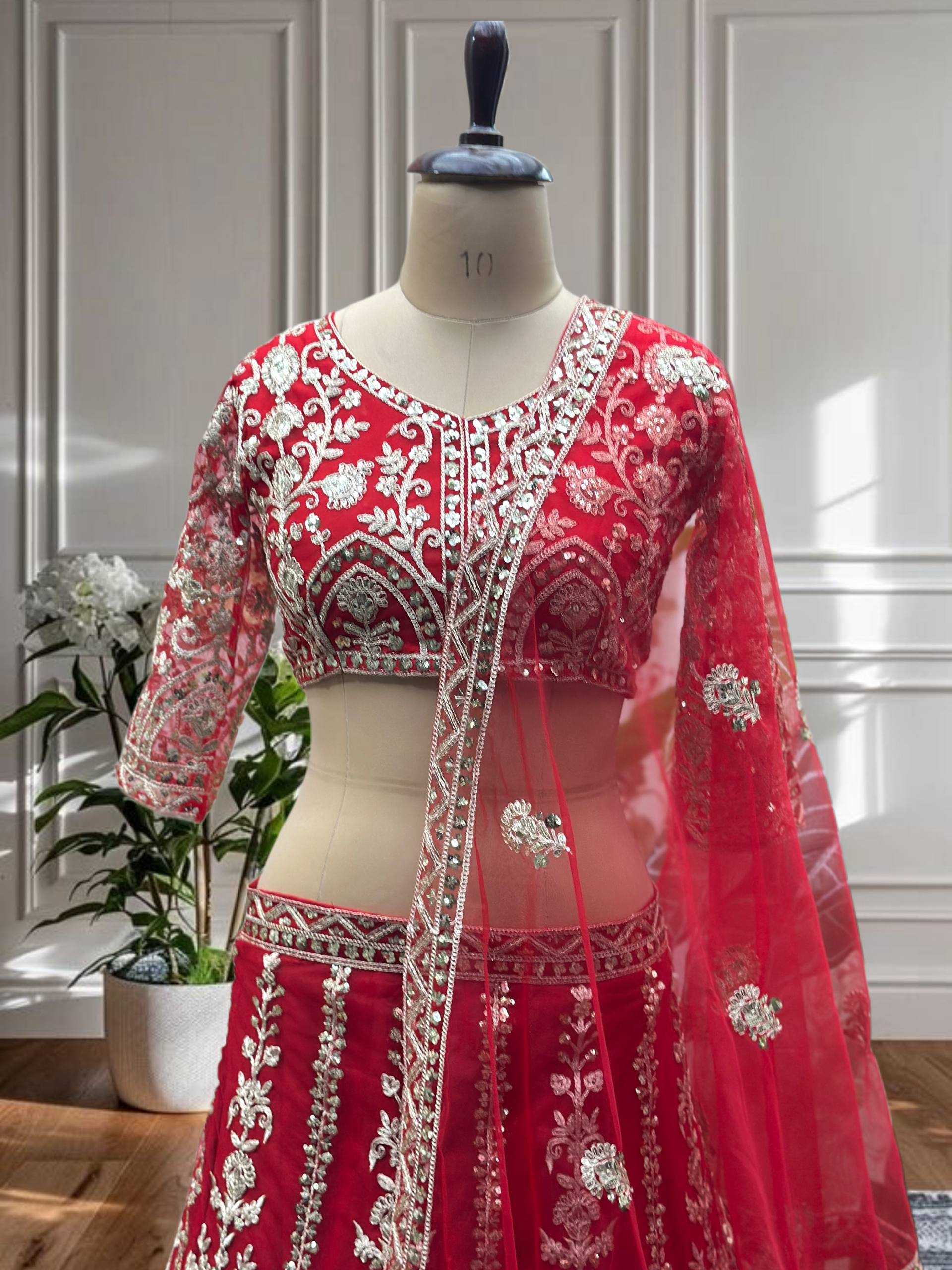Ynf Net KESH533 5126 Lehengas Wholesale Fancy Lehenga Embroidered Lehenga Sequins Lehenga Lehenga With Cancan Manufacturer