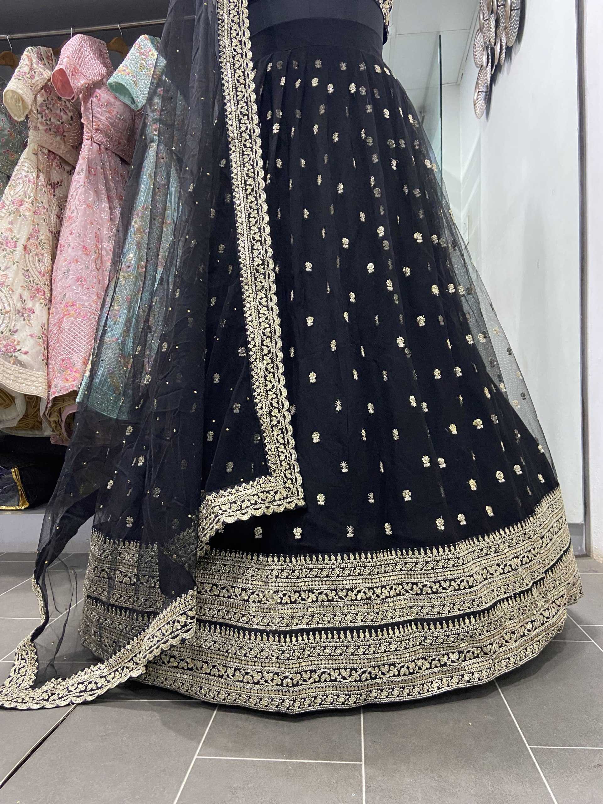 Ynf Net RIN132 189 Lehengas Wholesale Fancy Lehenga Embroidered Lehenga Sequins Lehenga Manufacturer