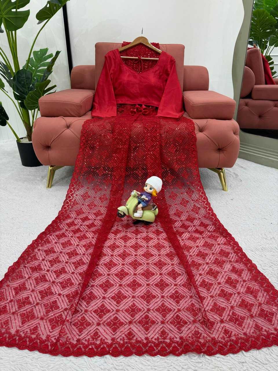 Ynf Net RIN133 507 Sarees Wholesale Party Wear Sarees Fancy Sarees Sequence Sarees Embroidered Sarees Manufacturer