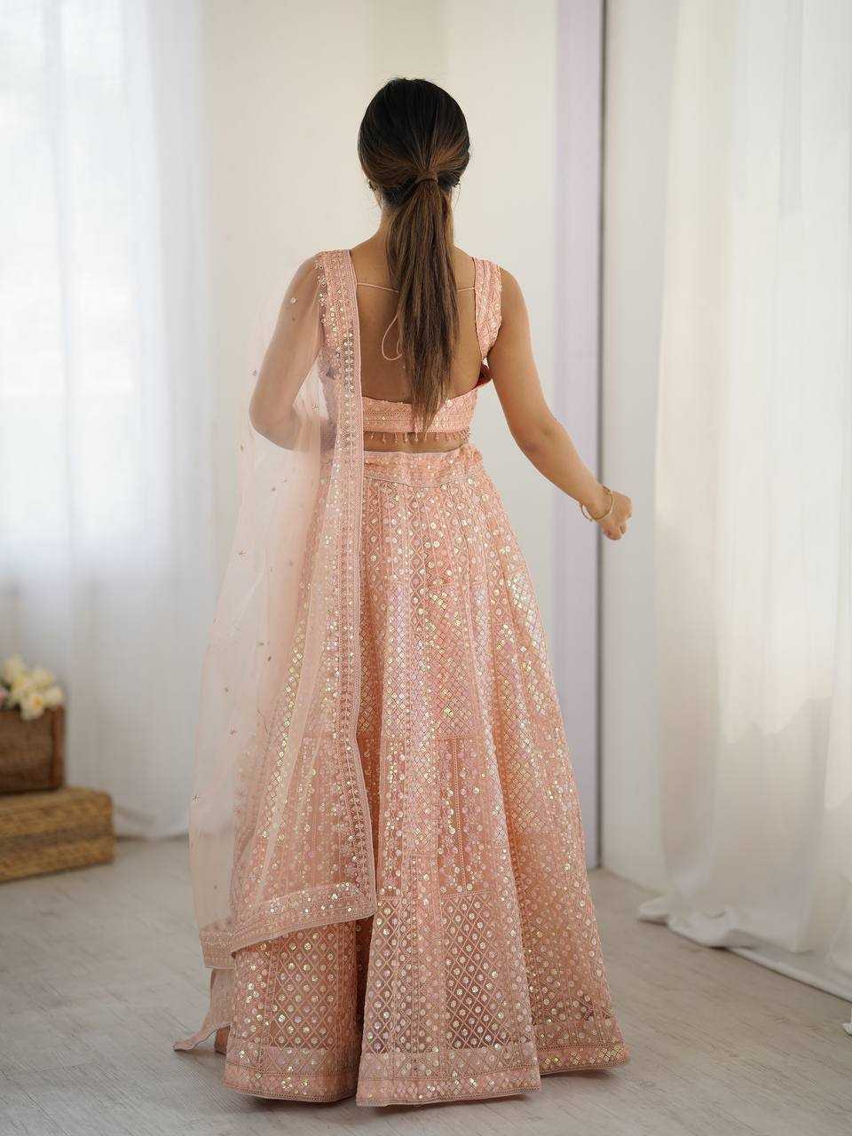 Ynf Net RIN213 H89 Lehengas Wholesale Fancy Lehenga Embroidered Lehenga Sequins Lehenga Manufacturer