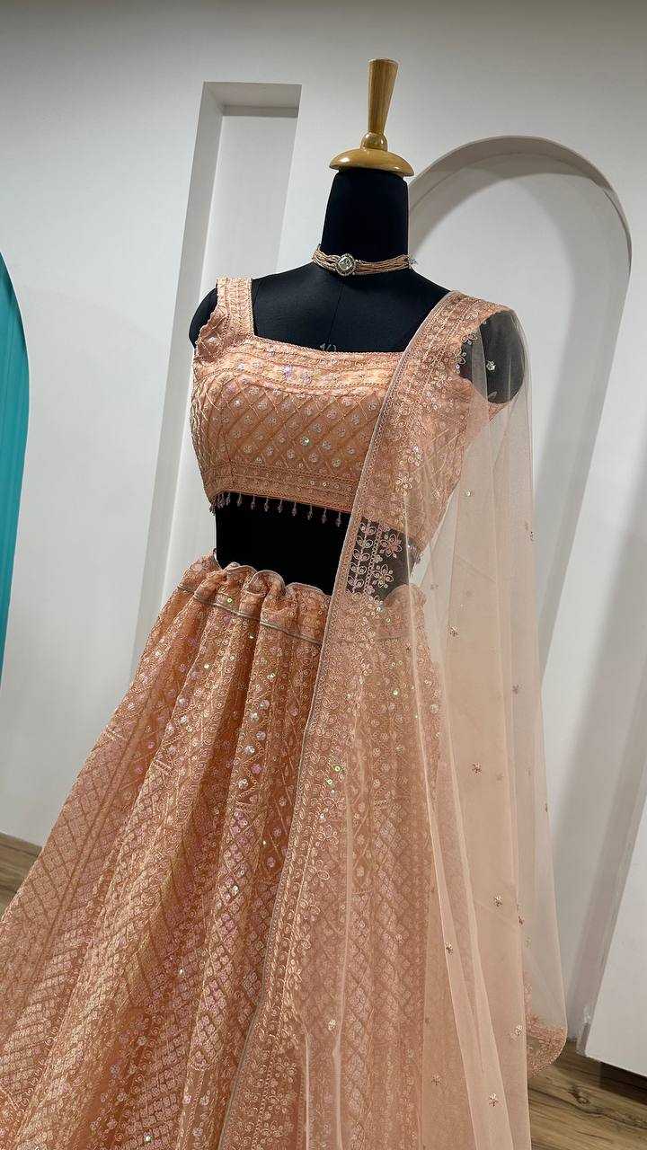 Ynf Net RIN213 H89 Lehengas Wholesale Fancy Lehenga Embroidered Lehenga Sequins Lehenga Manufacturer
