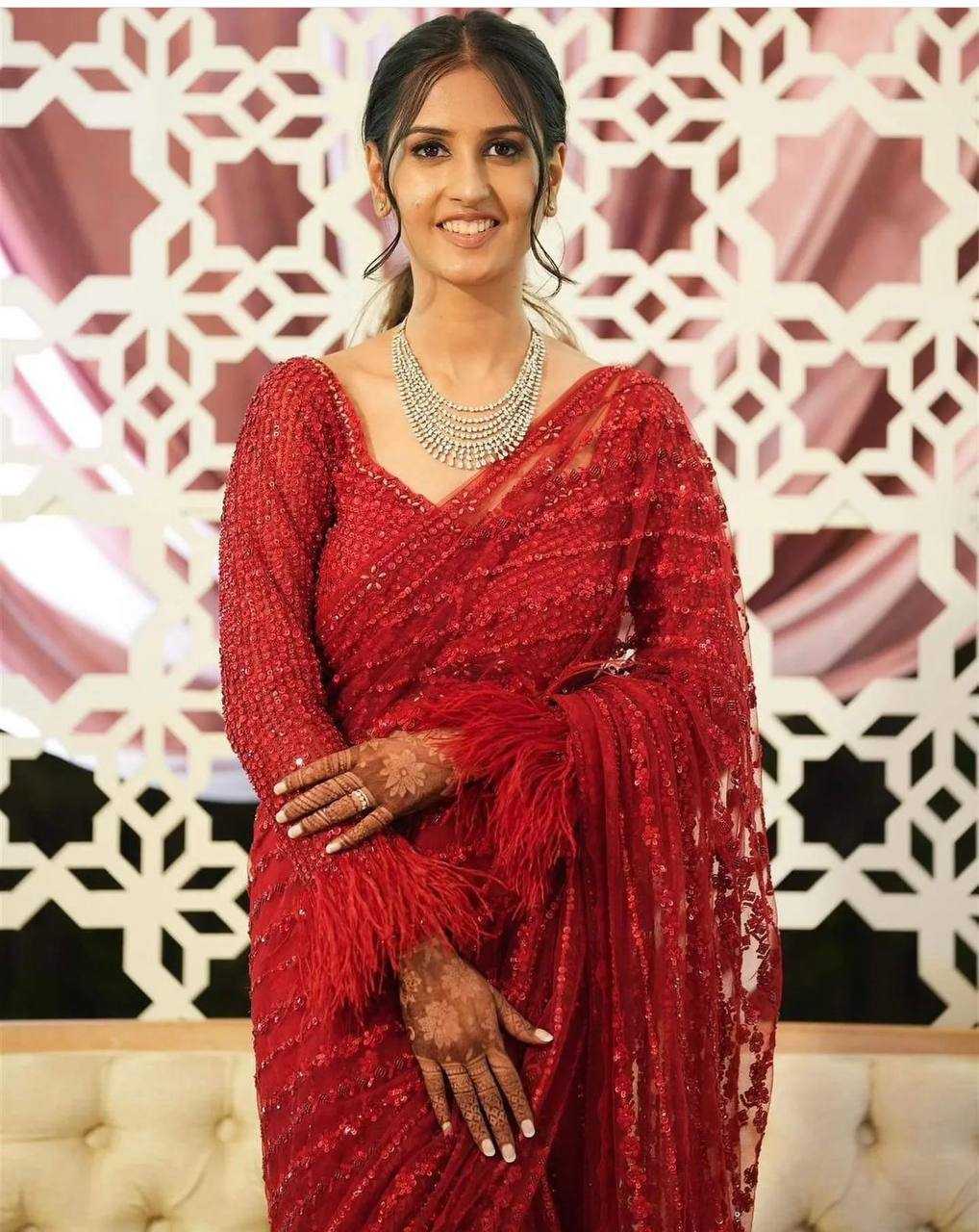 Ynf Net RIN213 L228 Sarees Wholesale Designer Sarees Fancy Sarees Sequin Sarees Manufacturer