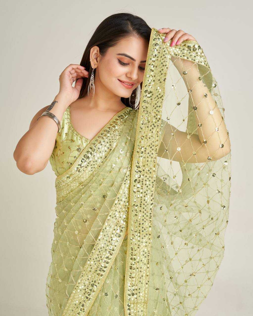 Ynf Net RIN213 L275 Sarees Wholesale Party Wear Sarees Fancy Sarees Embroidered Sarees Manufacturer