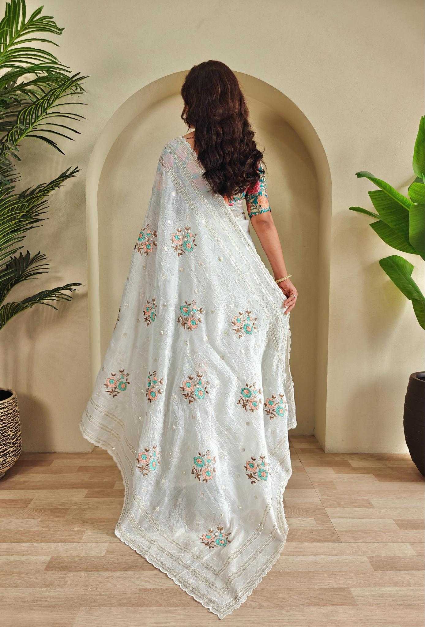 Ynf Organza KESH249 Bharti Sarees Festive Collections Wholesale Organza Sarees Sequence Sarees Onam Collections Manufacturer