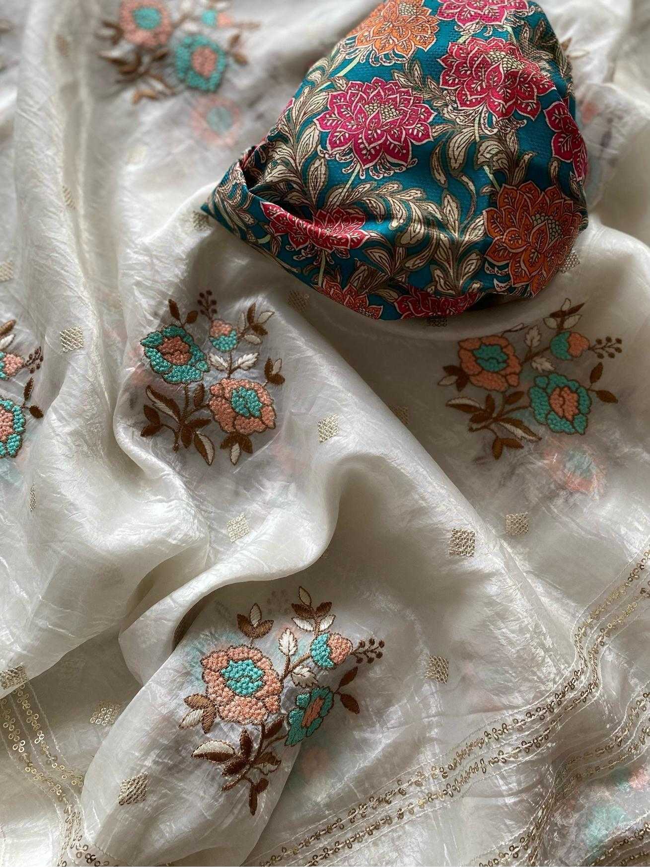 Ynf Organza KESH249 Bharti Sarees Festive Collections Wholesale Organza Sarees White Sarees Onam Collections Manufacturer