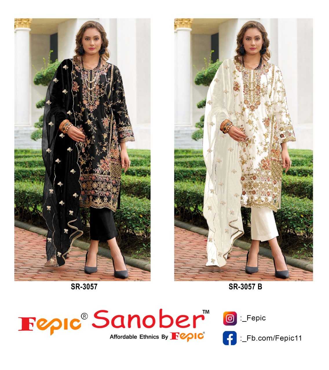 Ynf Organza KESH446 SR3057 Suits & Dresses Wholesale Embroidery Suits Wedding Suits Designer Suits Manufacturer