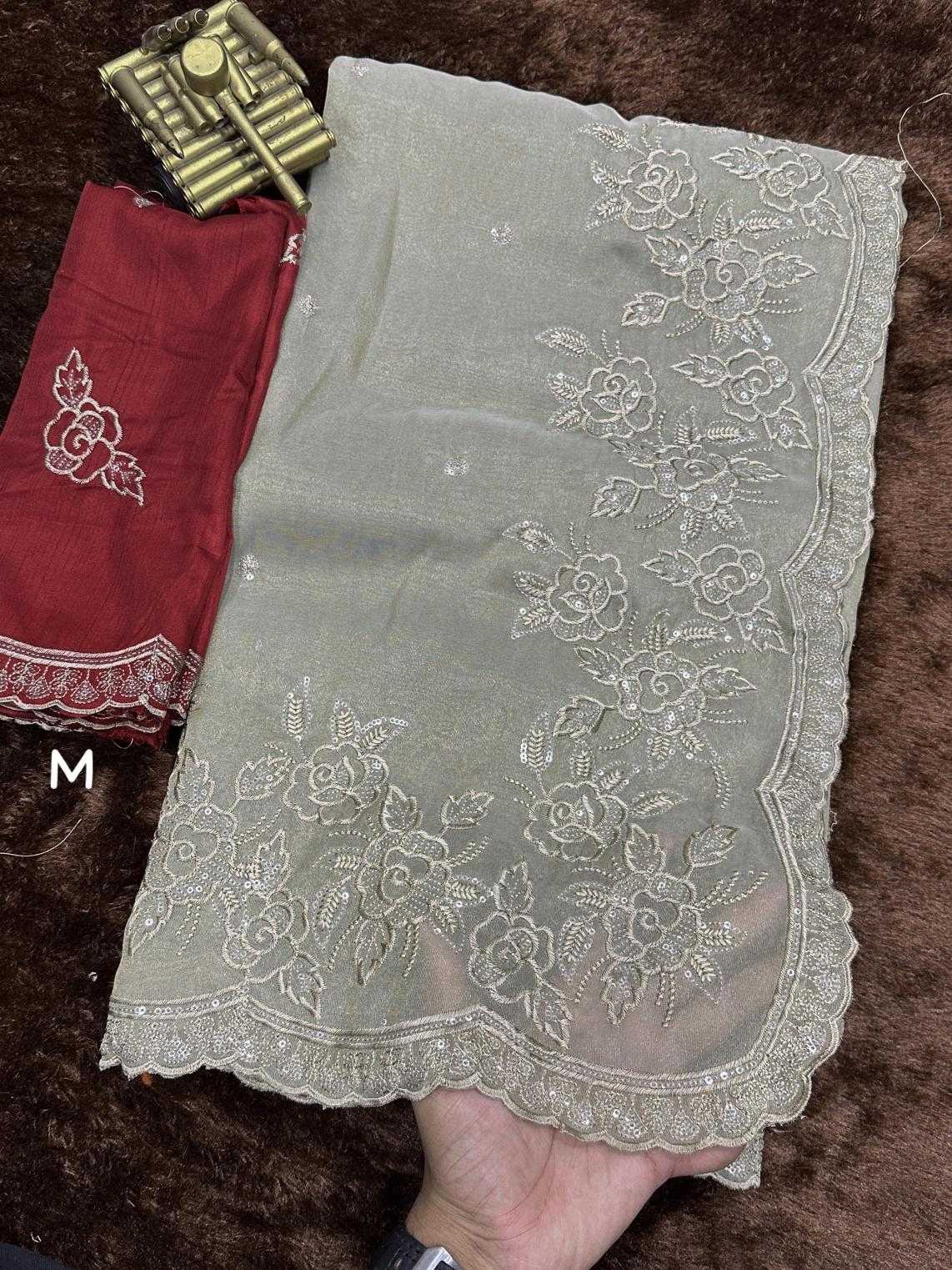 Ynf Organza KESH500 Noor Sarees Festive Collections Wholesale Organza Sarees Embroidered Sarees Onam Collections Manufacturer