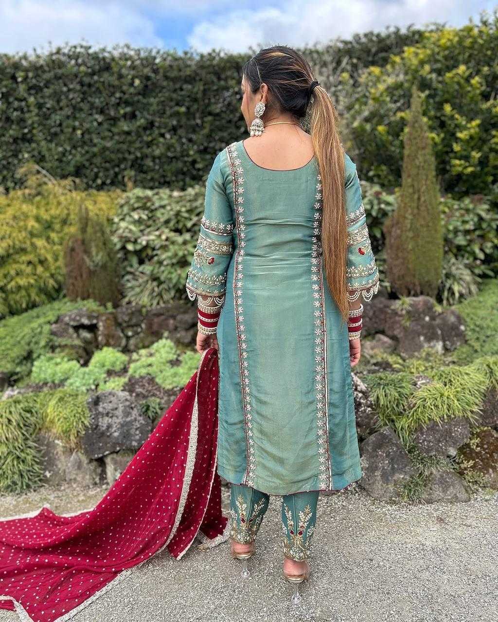 Ynf Organza KESH512 1671 Suits & Dresses Wholesale Ladies Suits Palazzo Suit Handwork Suits Manufacturer