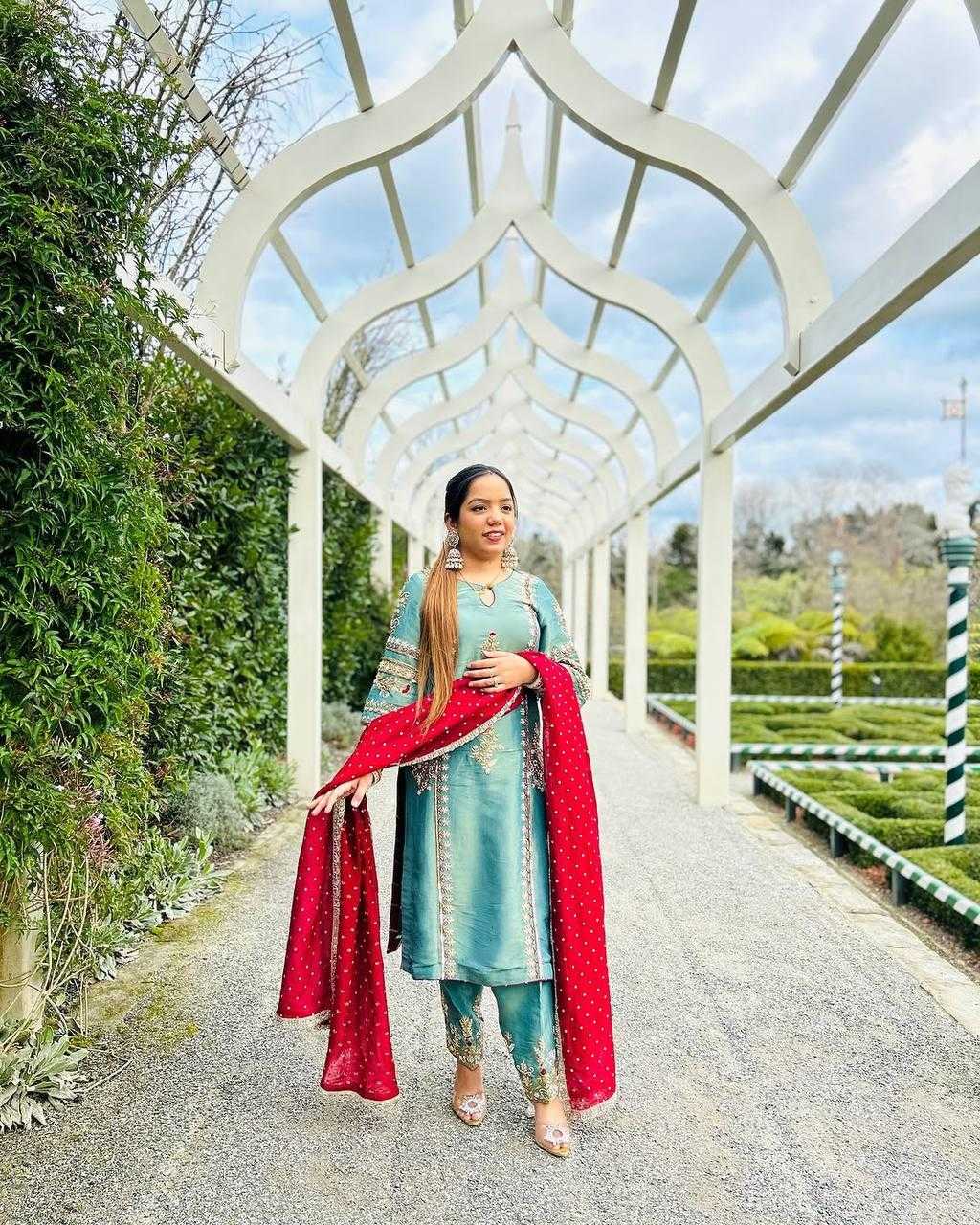 Ynf Organza KESH512 1671 Suits & Dresses Wholesale Ladies Suits Palazzo Suit Handwork Suits Manufacturer