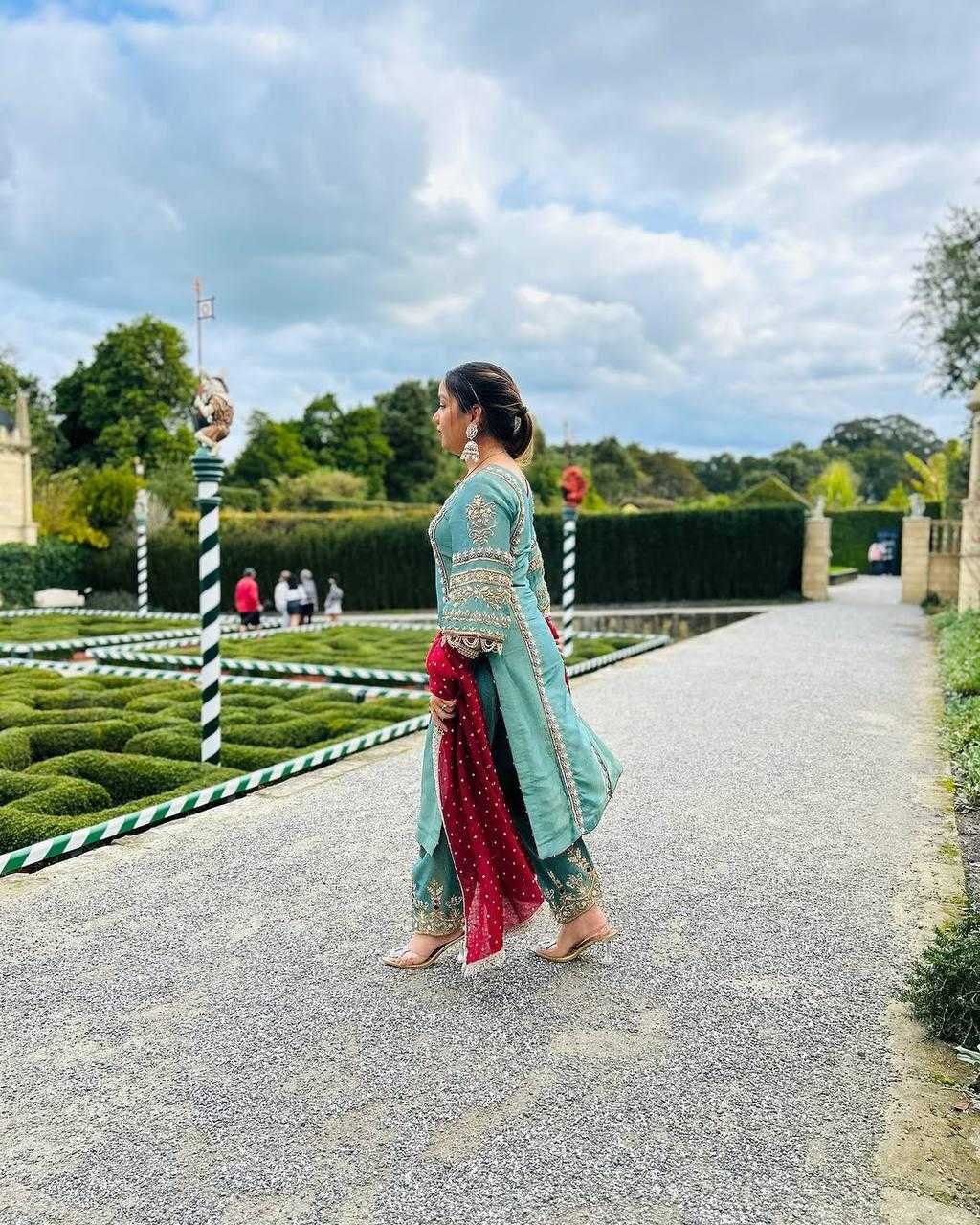 Ynf Organza KESH512 1671 Suits & Dresses Wholesale Ladies Suits Palazzo Suit Handwork Suits Manufacturer
