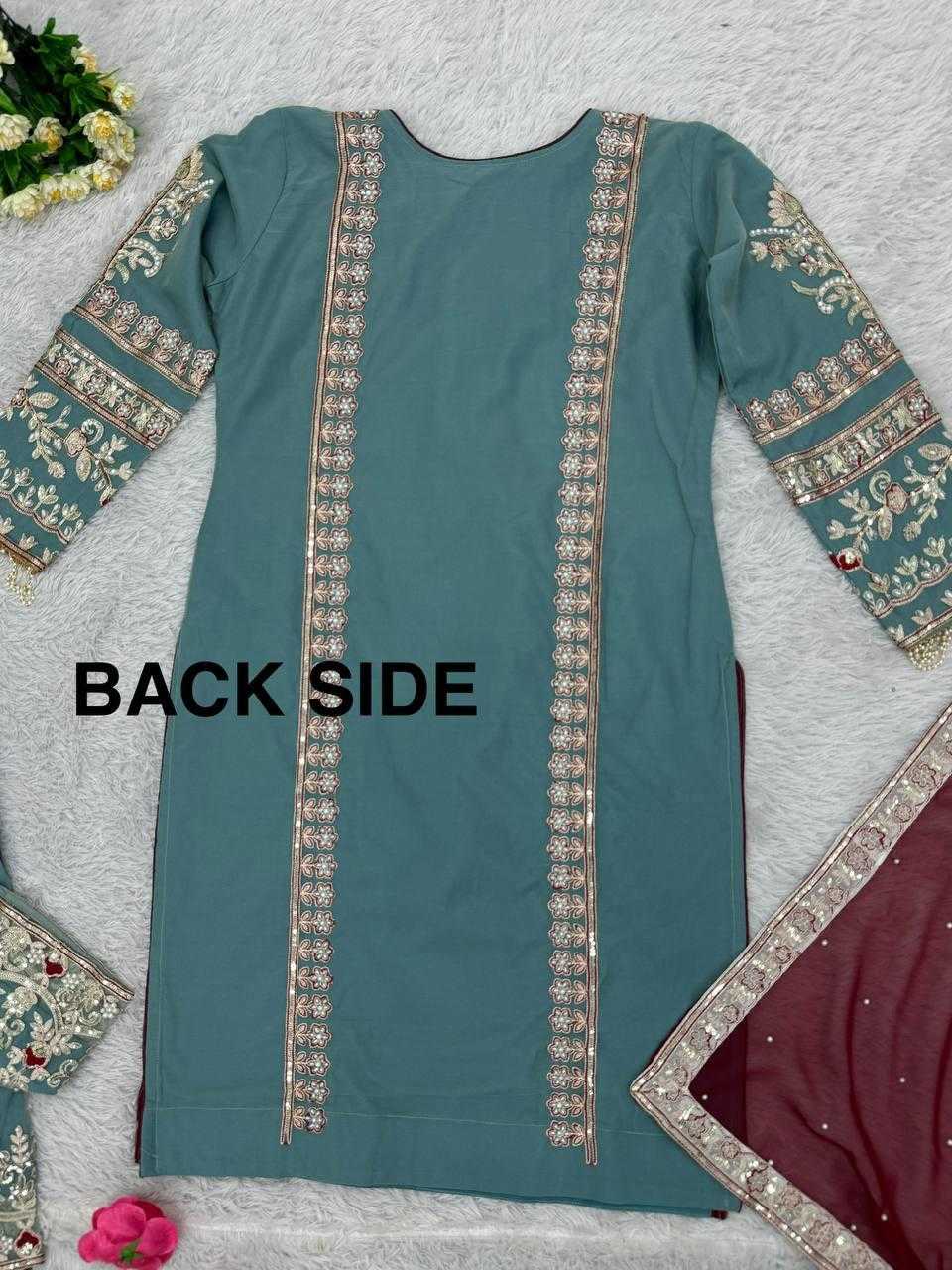 Ynf Organza KESH512 1671 Suits & Dresses Wholesale Ladies Suits Palazzo Suit Handwork Suits Manufacturer