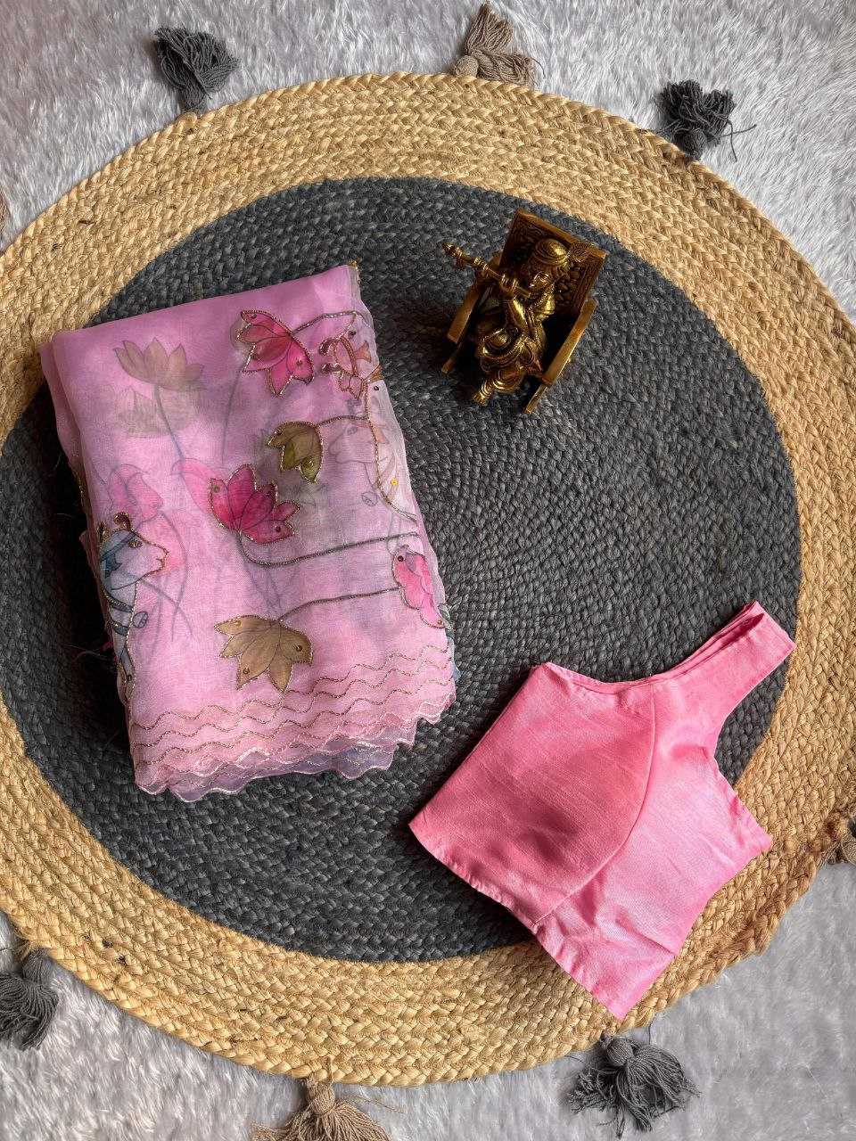 Ynf Organza KESH518 4322 Sarees Wholesale Organza Sarees Printed Sarees Hand Work Sarees Manufacturer