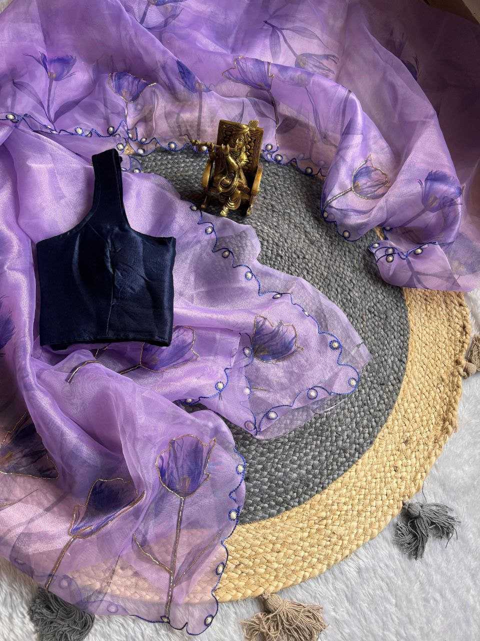 Ynf Organza KESH518 4323 Sarees Wholesale Organza Sarees Printed Sarees Hand Work Sarees Manufacturer