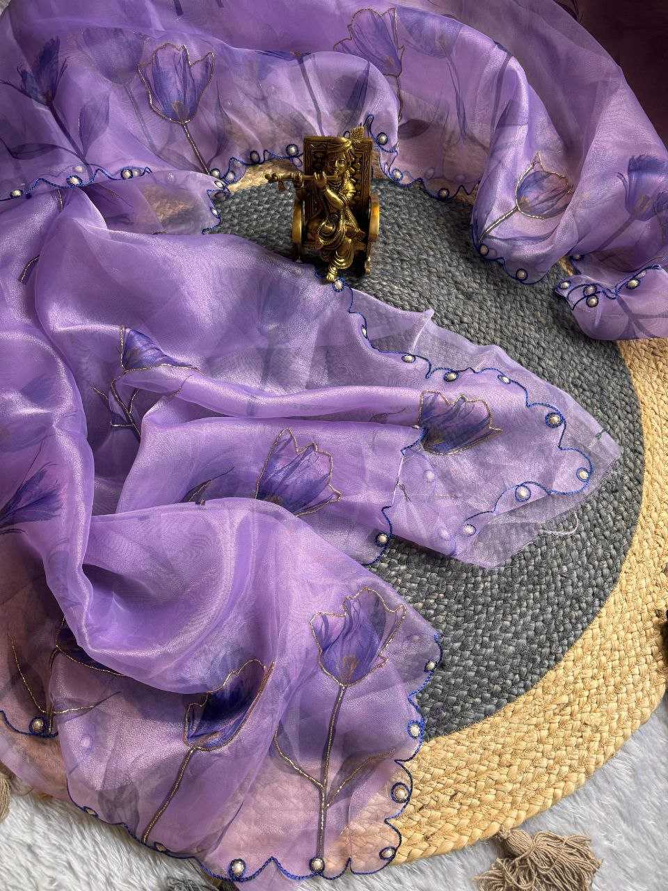 Ynf Organza KESH518 4323 Sarees Wholesale Organza Sarees Printed Sarees Hand Work Sarees Manufacturer