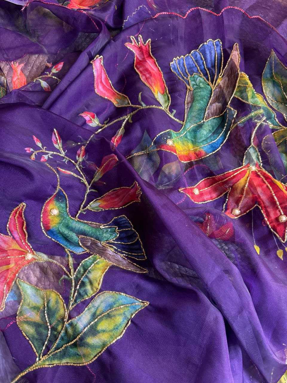 Ynf Organza KESH518 4331 Sarees Wholesale Organza Sarees Printed Sarees Hand Work Sarees Manufacturer