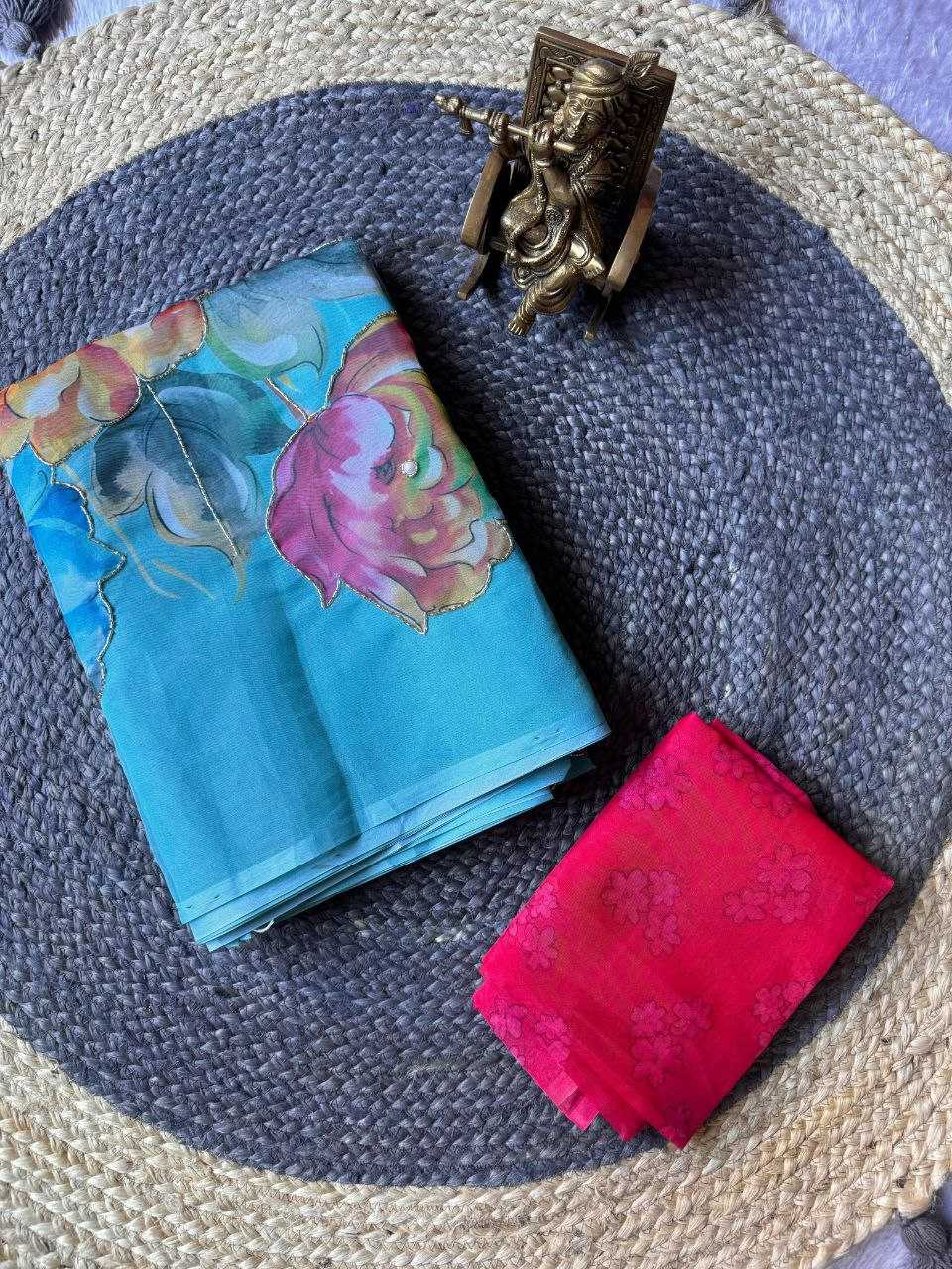 Ynf Organza KESH518 4333 Sarees Wholesale Organza Sarees Printed Sarees Hand Work Sarees Manufacturer