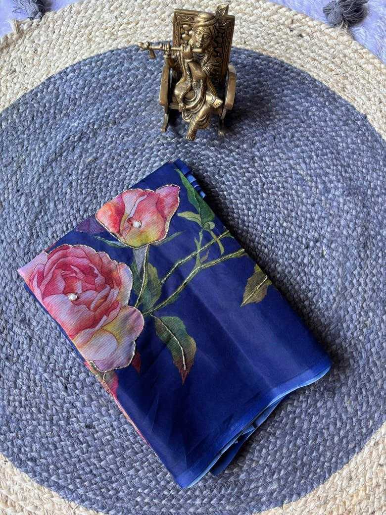 Ynf Organza KESH518 4337 Sarees Wholesale Organza Sarees Printed Sarees Hand Work Sarees Manufacturer