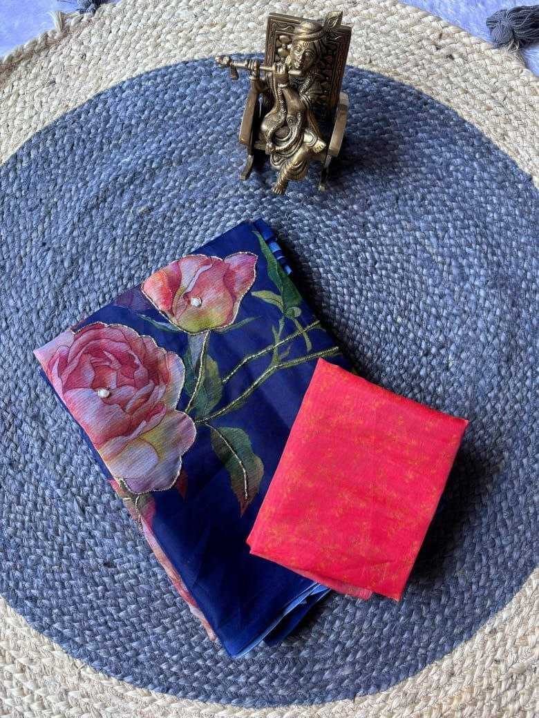 Ynf Organza KESH518 4337 Sarees Wholesale Organza Sarees Printed Sarees Hand Work Sarees Manufacturer