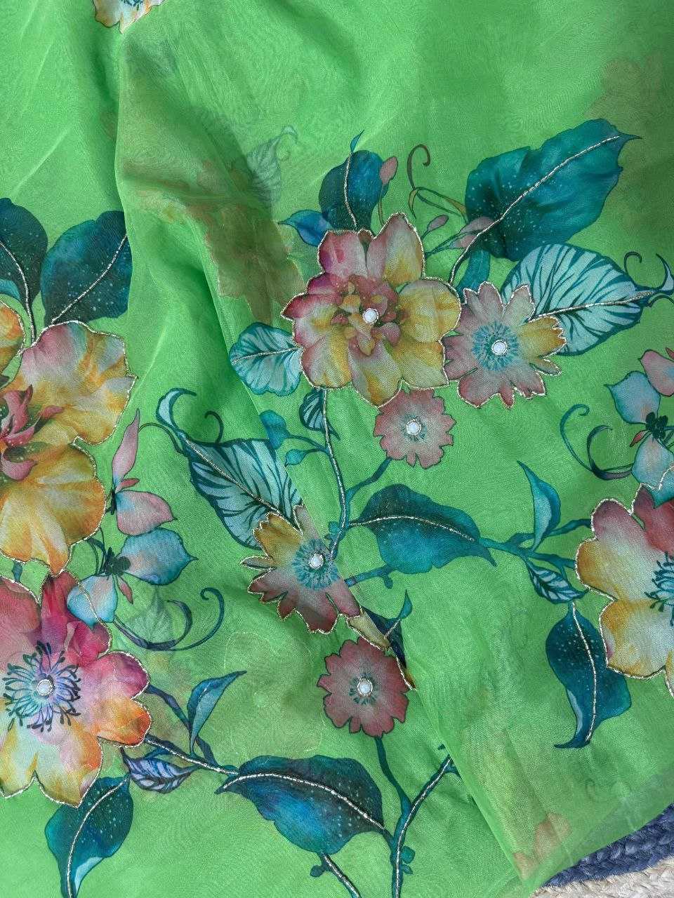 Ynf Organza KESH518 4339 Sarees Wholesale Organza Sarees Printed Sarees Hand Work Sarees Manufacturer