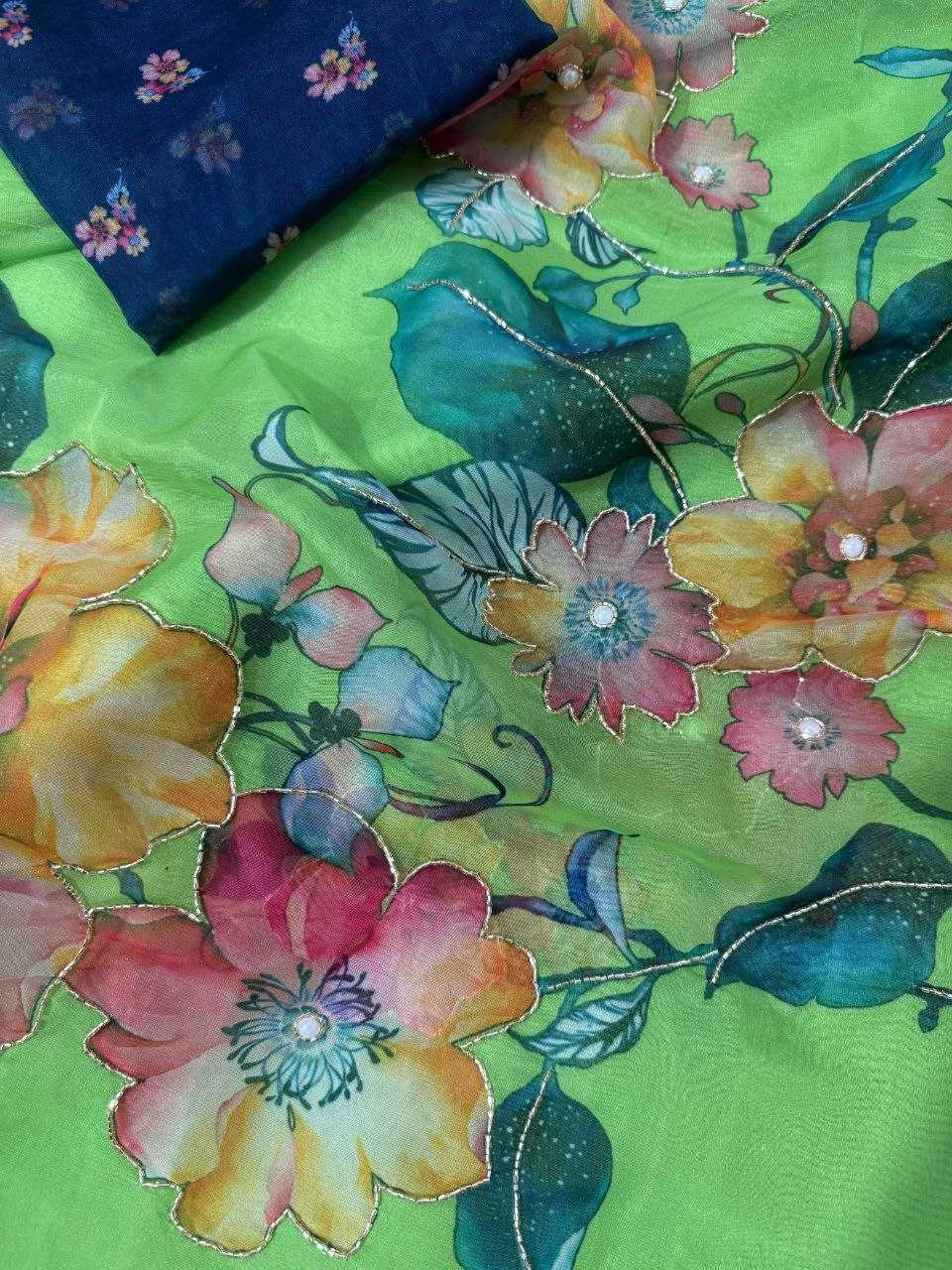 Ynf Organza KESH518 4339 Sarees Wholesale Organza Sarees Printed Sarees Hand Work Sarees Manufacturer