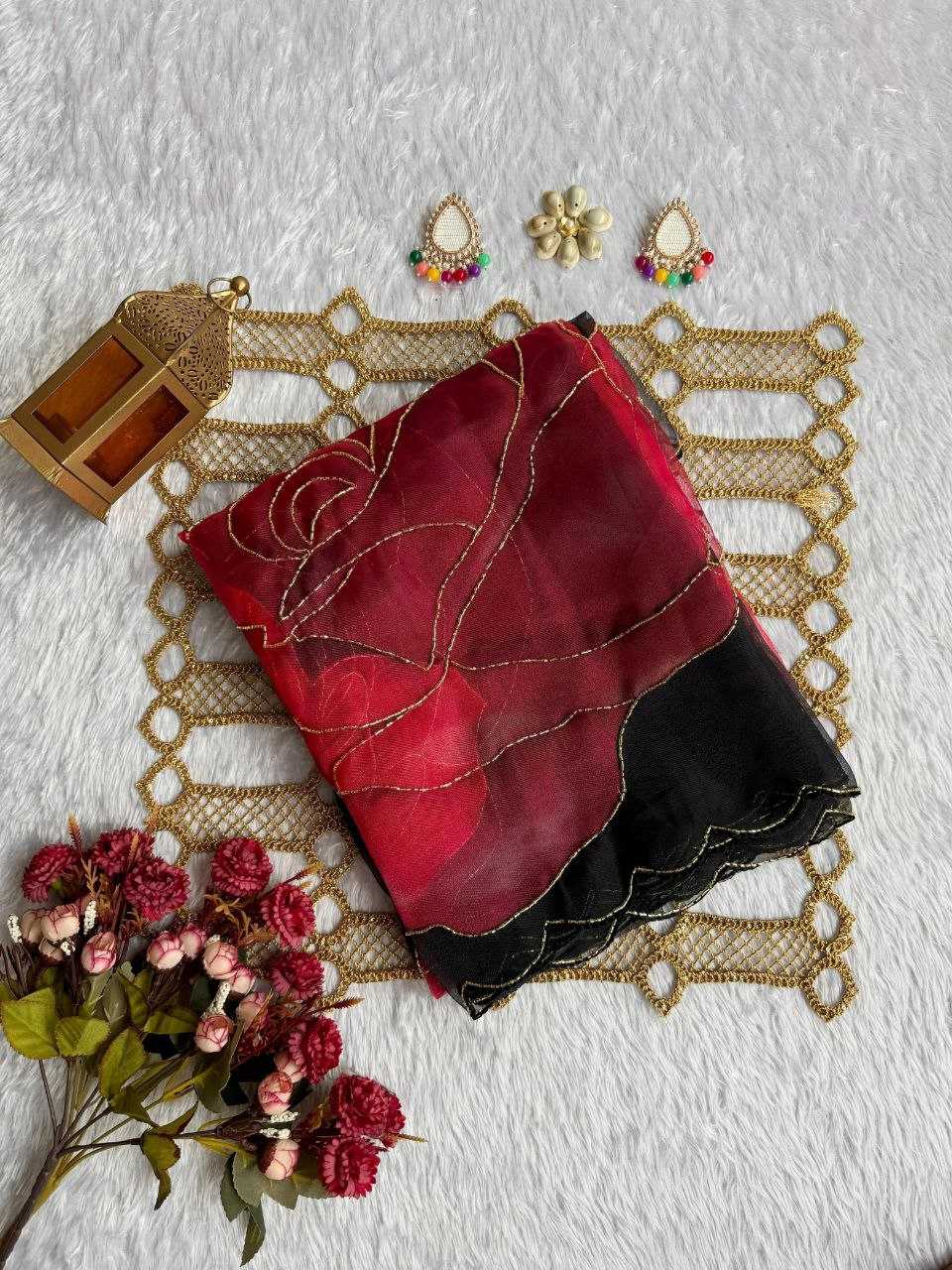 Ynf Organza KESH518 4342 Sarees Wholesale Organza Sarees Printed Sarees Hand Work Sarees Manufacturer