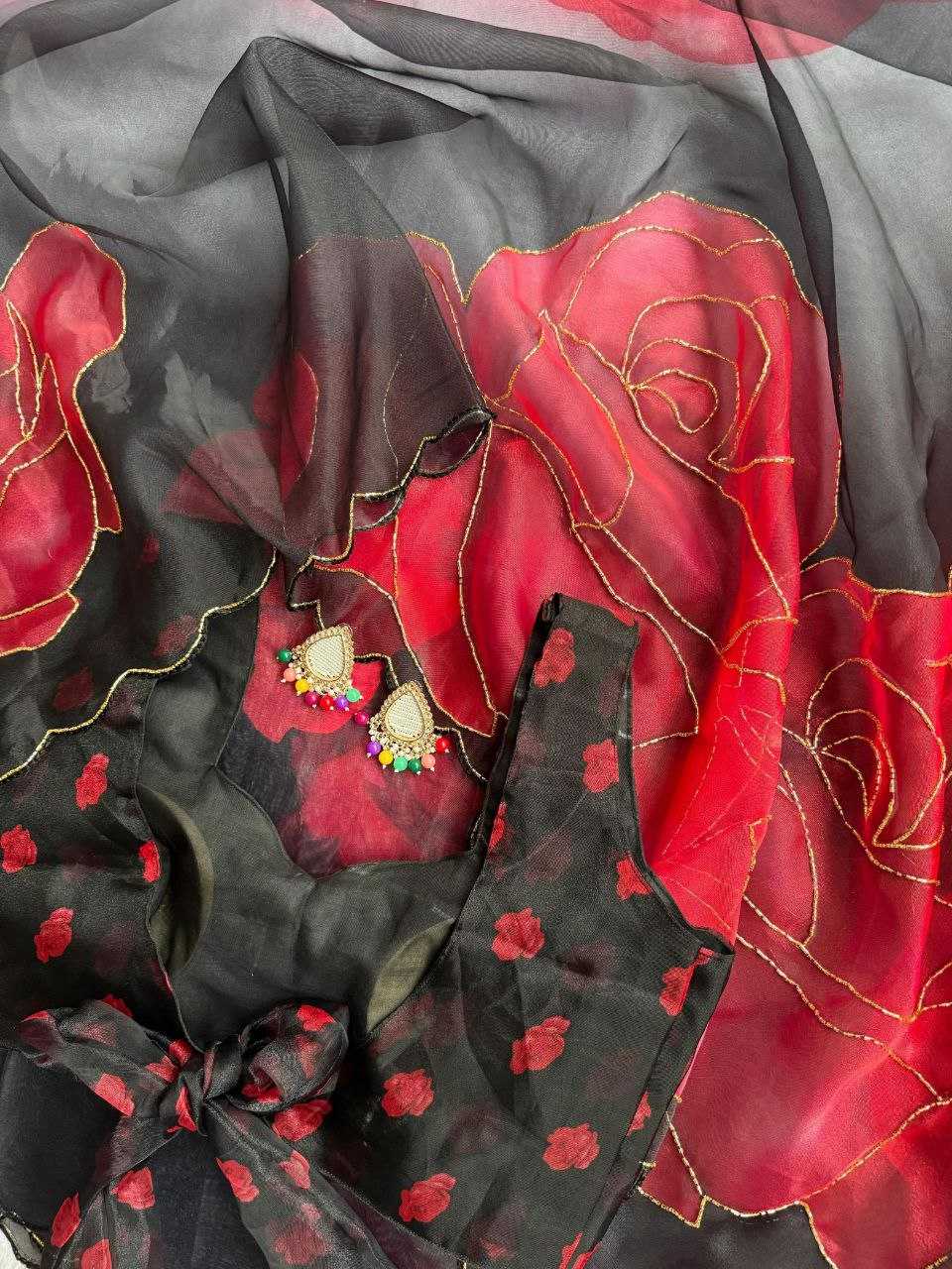 Ynf Organza KESH518 4342 Sarees Wholesale Organza Sarees Printed Sarees Hand Work Sarees Manufacturer