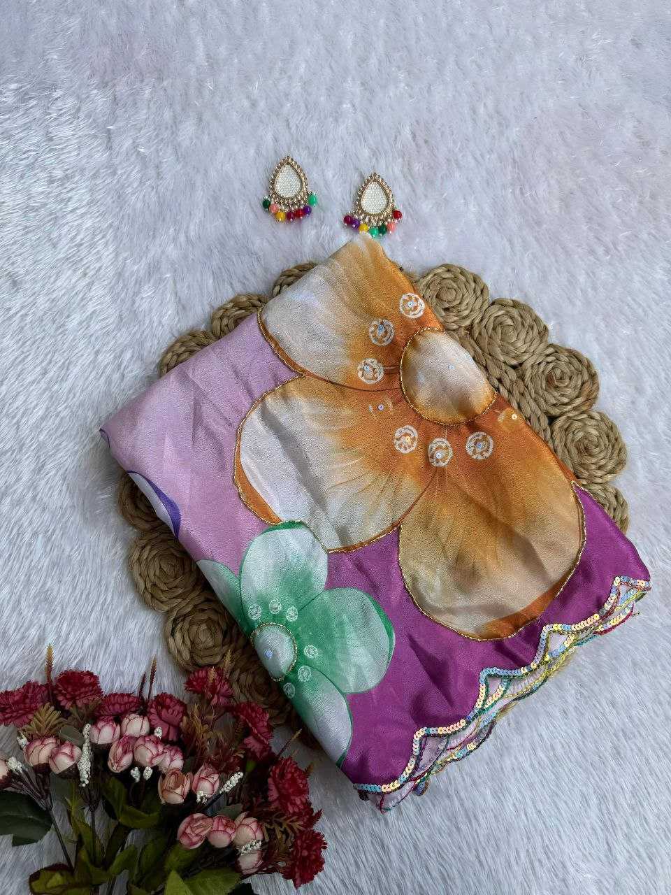 Ynf Organza KESH518 4344 Sarees Wholesale Organza Sarees Printed Sarees Hand Work Sarees Manufacturer